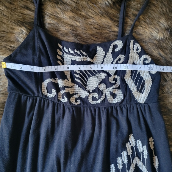 INC Embroidered Black Spaghetti Strap Dress  Mini Size S - Picture 7 of 13